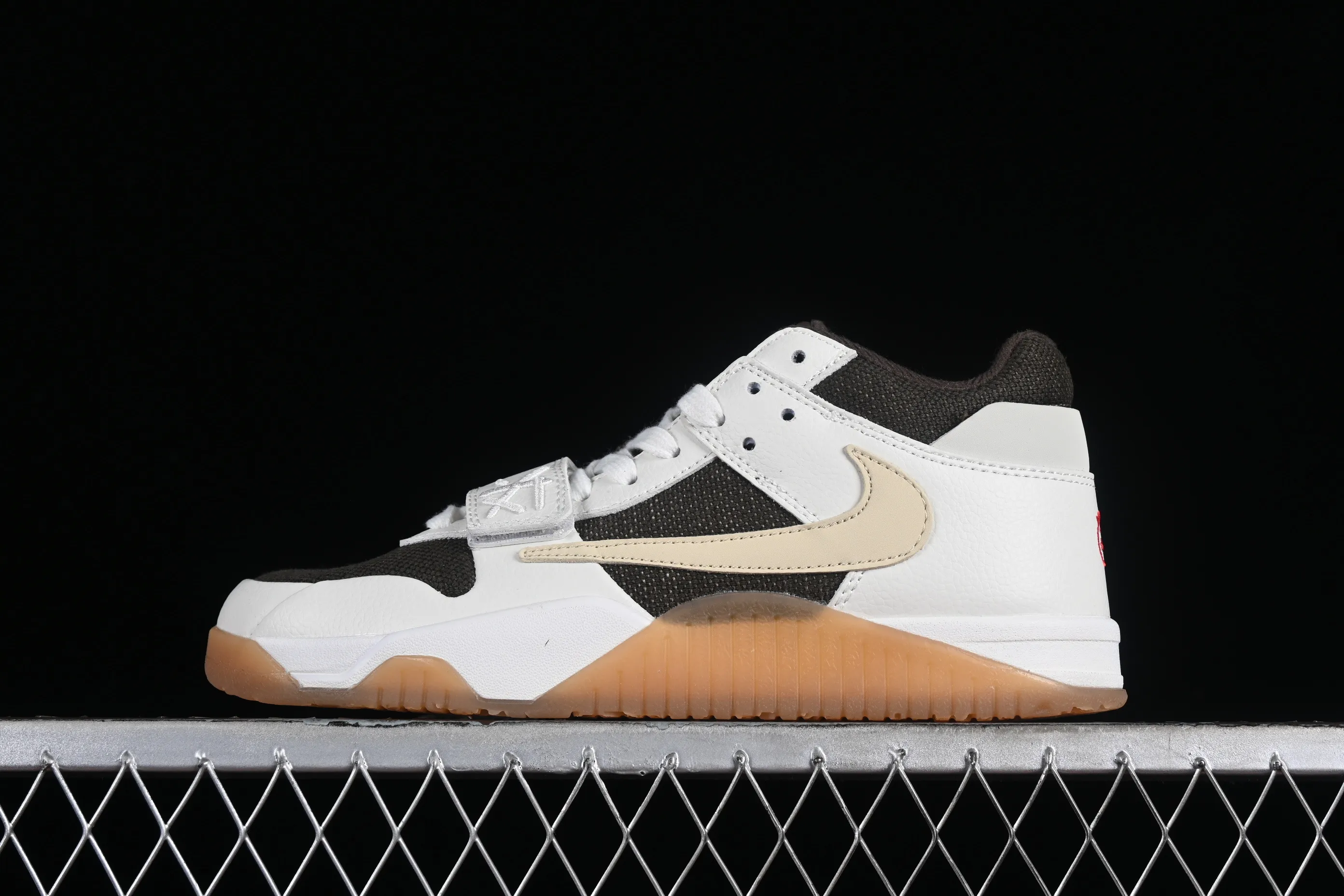 All categories Air Jordan Jordan series basketball shoes Air Jordan 1 Low F version Travis Scott x Jordan Cut The Check AJ1 Joe 1 hook and loop fashion basketball shoes DR9317-100